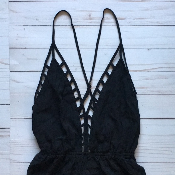 Urban Outfitters Tops - Urban Outfitters Cut Out Black Romper